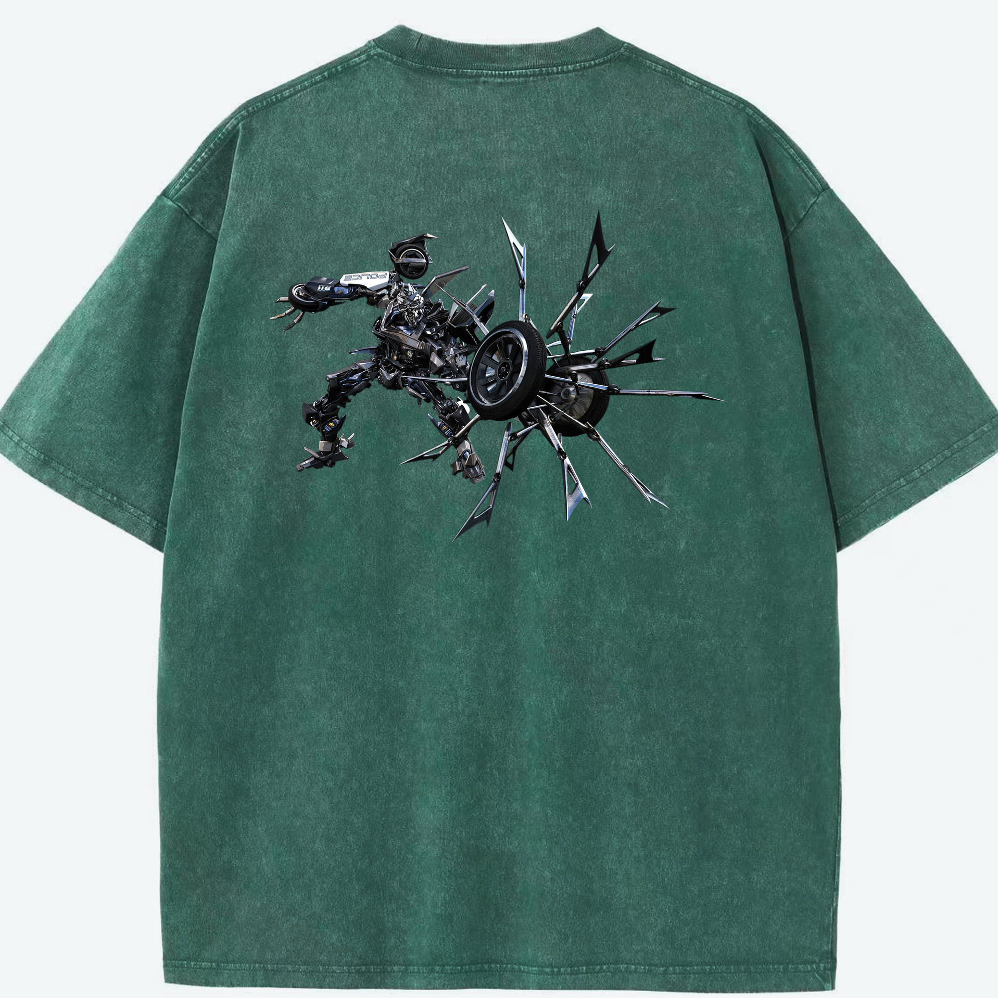 （画像用）  綿100% ヴィンテージ風 半袖Tシャツ（背面プリント）